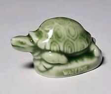Wade England Green Turtle Tortoise Figurine Ceramic Whimsies Miniature Vintage picture