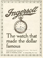 1912 Robert H Ingersoll Yankee Pocket Watch That Made The Dollar Famous Ad picture