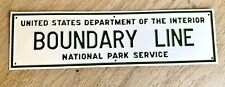 VTG Department Of The Interior National Park Service Boundary Line Metal Sign picture