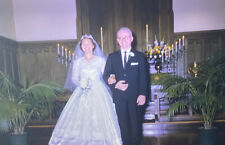 Vintage Photo Slide 1964 Wedding Bride Groom Older Couple Marriage picture