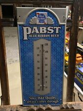 Vintage CLEAN CLEAN Minty PBR Pasbt Beer Metal Thermometer Sign 21