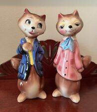Vintage Rare Anthropomorphic PY Lefton Fox Couple Japan Salt And Pepper Shakers picture