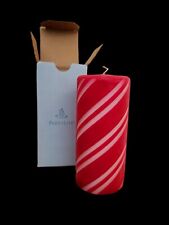 PartyLite  CANDY CANE 3 x 6 Striped Pillar Candle C36901 NIB Retired Christmas picture