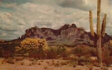 Postcard AZ Superstition Mountain Arizona 1949 76 Gas Chrome Vintage PC G311 picture