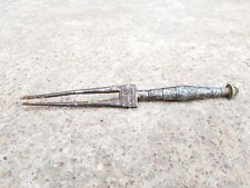 Vintage Primitive Beautifully Carved Tribal Lady Iron Hair Bun Pin Dagger I26 picture