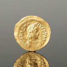 VERY NICE BYZANTINE GOLD TREMISSIS ANASTASIUS I , 491-518 AD, Constantinople, picture