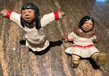 Rare  pair of AE signed C. ALAN JOHNSON Alaskan pottery figurines picture