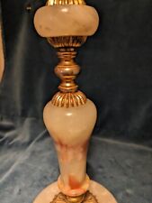 Vintage Brass and Marble Table Lamp, Mid-Century Modern Style picture