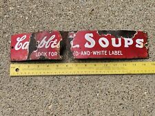 Original Rare Campbell's Soup Porcelain Strip Sign 14.5