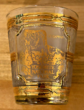 Vintage Culver 22K Gold YOSEMITE Shot Glass EL CAPITAN + YOSEMITE FALLS picture