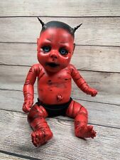 OOAK Demon Devil Baby Doll 12” Prop/ Horror Halloween Creepy Satan Sharp Horns picture
