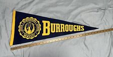 vintage John Burroughs Prep School St Louis MO wool Felt Pennant Blue Banner Old picture