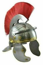 DGH® Roman Armour Helmet Medieval Knight Helmet With Red Crest Plum-ASA picture