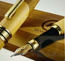MONAGGIO Gorgeous Bamboo Fountain Pen made of Luxury Wood with Refillable Conver picture