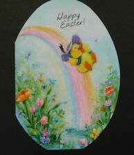 Vintage 1980's Hallmark Easter Card Duck Sliding Down Rainbow Falls C121 picture