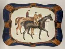 Vintage Porcelain Equestrian Covered Box by The Oklahoma Importing Co. picture
