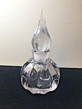 Vintage Clear Glass PERFUME BOTTLE with Teardrop Glass Stopper picture