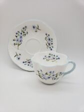 Shelley England Blue Rock Teacup and Saucer Fine Bone China 13591 picture