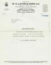 W.H. Lavers & Sons Ltd Herts 1968 Timber & Builders Merchants Letter Ref 34327 picture