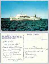 postcard - Luxury Liner Steam Ship Milwaukee Clipper on Lake Michigan 1952 picture
