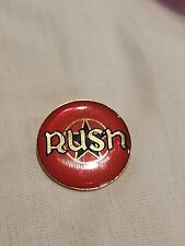 Rush Classic Rock Band Red Vintage Pinback Pin Button 1980s 80s picture