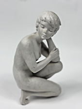 Antique German Goebel Bisque Figurine, Nude Woman, 8.5