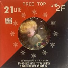 Vintage 21 Lite ANGLE OF THE PLUM FLOWER LAMP Tree Topper “does work” Blinking picture