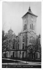 RPPC Fountain County Courthouse Covington Indiana Real Photo Postcard ANSCO picture