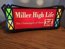 (VTG) 1960s Miller High Life beer Back Bar light up sign Game Room Man Cave NOS picture