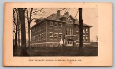 EUREKA IL New Primary School Building Illinois Vintage Postcard picture