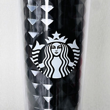 Starbucks Black Diamond Cold Cup Venti Tumbler w/ Lid White Siren Logo  24 Oz. picture