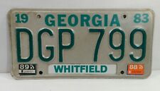 Vintage 1983 Georgia Automobile License Plate Tag  Antique Car Whitfield DGP 799 picture