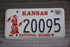 1993   KANSAS  License Plate  ** TRUCK *** NATIONAL GUARD  *** W/ SENTRY  & JETS picture
