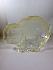 Vintage Celebrations Yellow Glass Rabbit Bunny Easter Plate picture