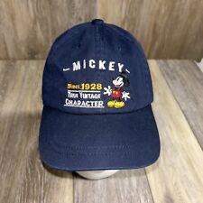 Walt Disney World Youth Vintage Character Mickey Mouse Strapback Blue Adjustable picture