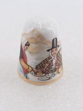 VTG Exquisite Family Dinner Sewing Fine Bone China Thimble picture