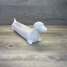 Wiener Dog Dachshund Ceramic Dresser Jewelry Trinket Dish Caddy Planter picture