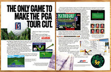PGA Tour Golf SNES EA Sports Vintage- 2 Page Video Game Print Ad Poster Art 1992 picture