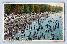 1916. CLEVELAND, OH. BATHING BEACH. GORDON PARK. POSTCARD. YD02 picture