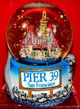VTG San Francisco Pier 39 Miniature 3 1/2”Snow Globe Golden Gate Bridge Skyline picture