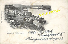 BUDAPEST, ELISSABET BRIDGE, 1880-1890, MAILED LATER, ENGRAVED CARD picture