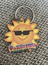 Vintage California Sun Keychain.  Mirrored Back. picture