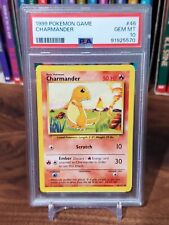 1999 Pokemon Card PSA 10 GEM MINT Card Base set Unlimited #46 Charmander picture