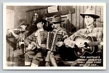 RPPC Ted Hustead's Cowboy Orchestra Wall Drug Store South Dakota VTG Postcard picture