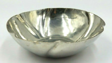 VINTAGE SIGNED HAND WROUGHT SILVER OVER COPPER BOWL BY PETER MANZONI OF BOSTON picture