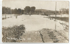 Ada, KS Kansas 1908 RPPC Postcard, Bridge Flood Scene by Hallock picture