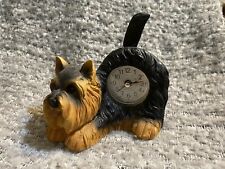 VINTAGE NOVELTY DOG SHAPED CLOCK YORKSHIRE TERRIER Not Working picture