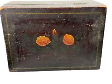 1800s pin paint decorated document box Pennsylvania floral decoration small picture
