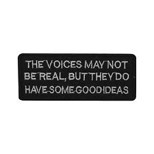 The Voices May Not Words Slogan Patch Iron On Sew On Badge Embroidered Patch  picture