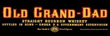 1936 Old Grand Dad Straight Bourbon Whiskey NEW Metal Sign: National Distillers picture